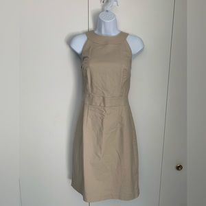 Elegant Tan Sleeveless Dress